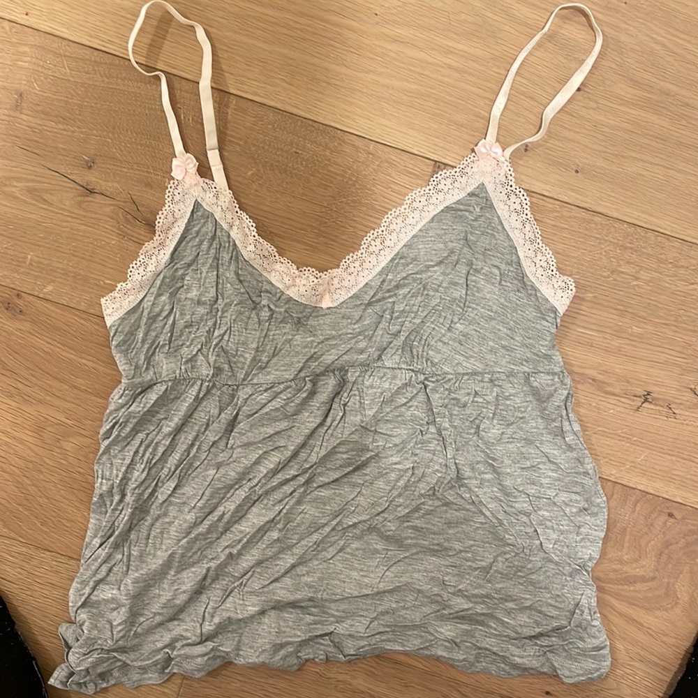 Grey and pink Sleep top